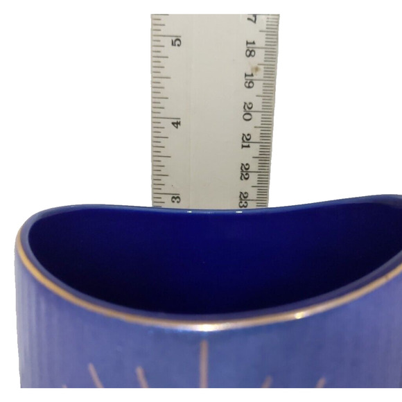 Evil Eye Coffee Tea Cup Mug Blue Iridescent with Gold Detail Ceramic - Picture 8 of 9